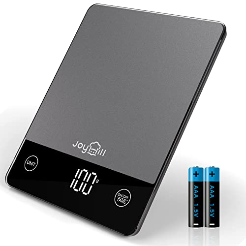  Food Scale, 22lb Digital Kitchen Scale Food Ounces And Grams For Weight Loss, Baking And Cooking, Premium Stainless Steel Food Weight Scale With LED Display, Batteries Included, Black