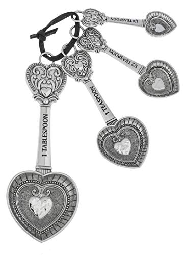  MSRNG SPNS 4PCSET,ZI Hearts Measuring Spoons