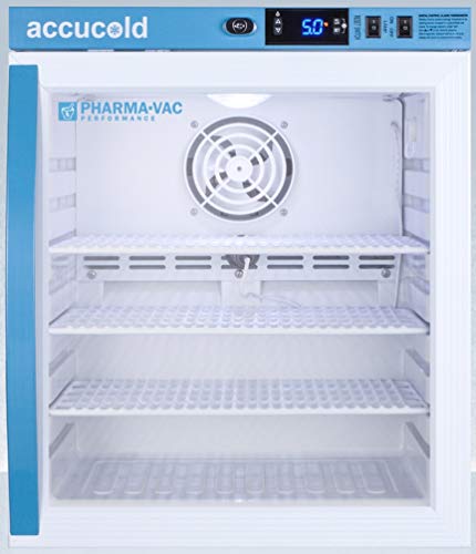  RG1PV Pharma-Vac Performance Series 1 Cu.Ft. Countertop Compact Vaccine Commercial All-refrigerator With Glass Door, Automatic Defrost, Digital Thermostat And White Cabinet