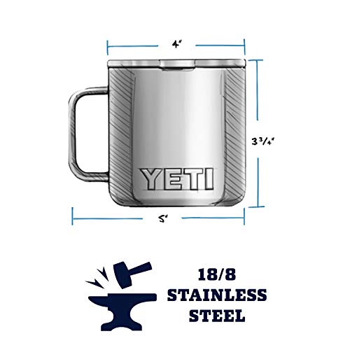 Yeti Rambler 14 Oz Stainless Steel Vacuum Insulated Mug With Lid
