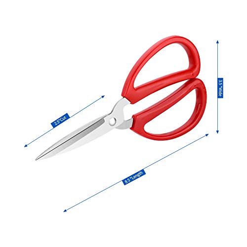  Kitchen Scissors,Kitchen Shears,Office Scissors,3-Pack Food Scissors, Multipurpose Stainless Steel Sharp Cooking Scissors For Chicken, Poultry, Fish, Meat, Herbs