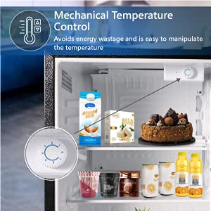  2.6 Cu.ft. Compact Refrigerator-Stainless, Reversible Door
