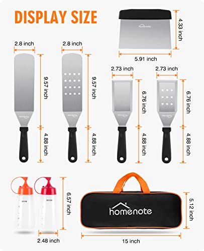  Griddle Accessories Kit, Exclusive Griddle Tools Spatulas Set For Blackstone - 8 Pcs Commercial Grade Flat Top Grill Accessories - Great For Outdoor BBQ, Teppanyaki And Camping