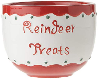  To Cherish Santa's Message Plate Set, Santa Cookie Plate, Santa Milk Jar, And Reindeer Treat Bowl