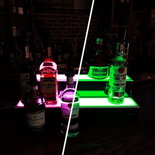  BARCONIC® LED Liquor Bottle Display Shelf - 2 Tier (Step) - 48"