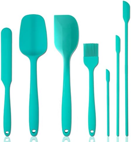  Hebaking Silicone Spatula Set, 6 Piece Heat Resistant Rubber Spatulas Set For Baking Cooking And Mixing Kitchen Utensils Seamless One Piece Spatula With Stainless Steel Core, Nonstick Dishwasher Safe