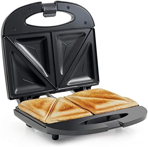  WM-2207# Electric Non-Stick PFOA-Free Belgian Waffle Maker Iron, Breakfast, Sandwiches, Snacks, Burgers And More, 2-Slice, Black