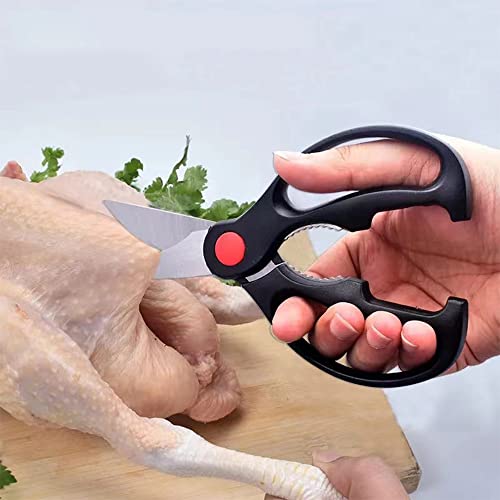  Itchen Scissors Set, Kitchen Scissors With Sharp Stainless Steel Blades And Soft Handles, Include One Poultry Shears And Two Different Sizes Of Cooking Scissors, Perfect Kitchen Partner