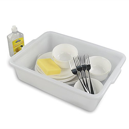  Yubine 4 Pack Small Commercial Bus Tubs, 8 L Utility Bus Tote Box, F