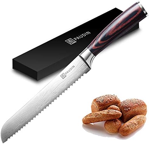  Bread Knife 8 Inch, Ultra Sharp Serrated Knife, Bread Knife For Homemade Bread, German High Carbon Stainless Steel Professional Grade Serrated Bread Knife, With Ergonomic Handle And Gift Box
