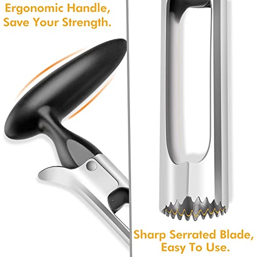  Pple Corer Cutter, Professional Apple Cutter，with Comfortable Handle Premium Apple Corer Remover, Durable Sturdy Fruit Cutter Kitchen Gadgets -LIANGKEN (black)