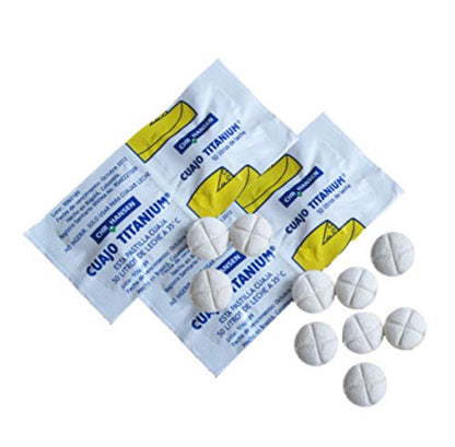  20 X Cuajo Titanium Rennet Tablets For Any Type Of Cheese 20 Tablets For 1000L Of Milk
