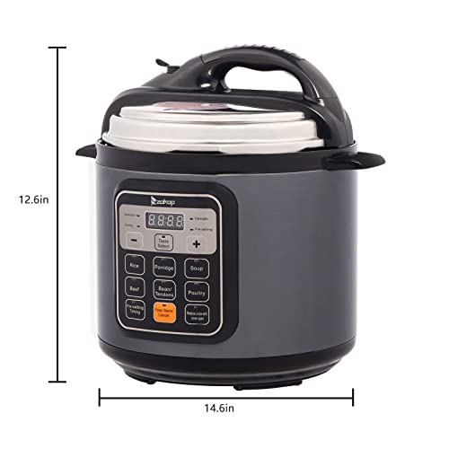 N/A Pressure Cooker 1000W Button Stainless Steel Electric Pressure Cooker 13 In 1 Cooking Mode, Stainless Steel Color