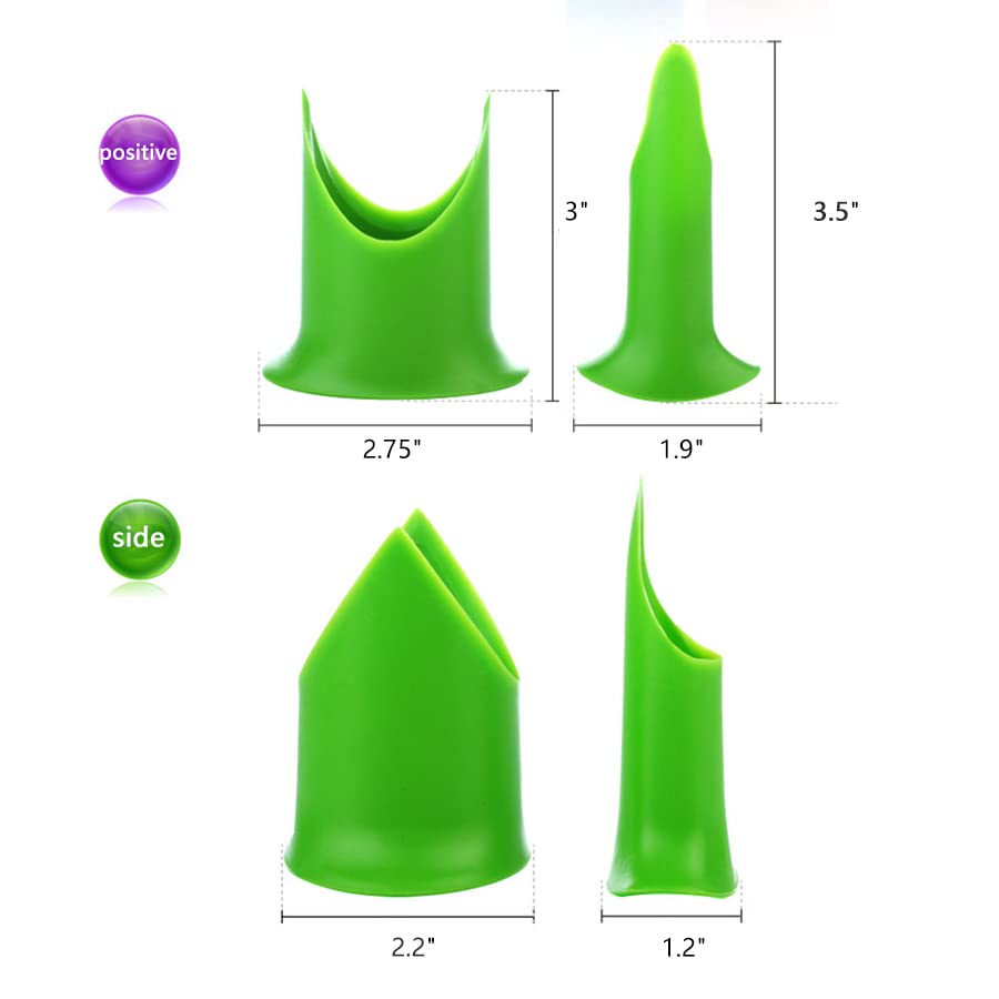  2PCS Quick Core Pepper Corer Tool，Bell Pepper Seed Remover, Great Gadget Kitchen Tool For Tomatoes Fruits Vegetables (Green)