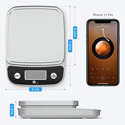  Digital Kitchen Scale Multifunction Food Scale With LCD Display And Tare Function For Cooking, Baking, Health (70001US)