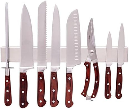  Magnetic Knife Holder For Wall - 16 Inch Powerful Stainless Steel Kitchen Knife Magnetic Strip - Use As Magnetic Knife Holder, Knife Organizer, Knife Rack, Knife Bar And Tool Holder By Greatful Home