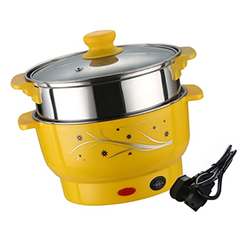  Electric Food Steamer Electric Hot Pot Stainless Steel Cooker Steamer Multi-Function Pot Dumpling Noodles Cooker Steamer For Kitchen(24cm UK Plug) Baby Food Steamer