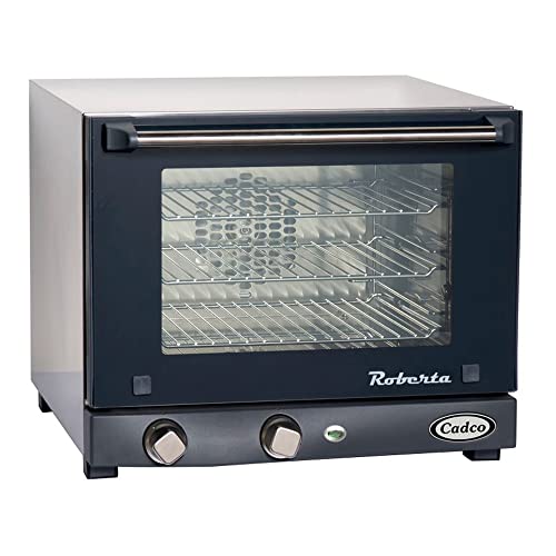  OV-003 Compact Quarter Size Convection Oven With Manual Controls, 120-Volt/1450-Watt, Stainless/Black