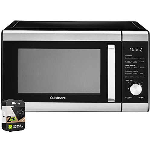 Cuisinart AMW-90 3-in-1 Microwave AirFryer Plus, Black Bundle With 2 YR CPS Enhanced Protection Pack