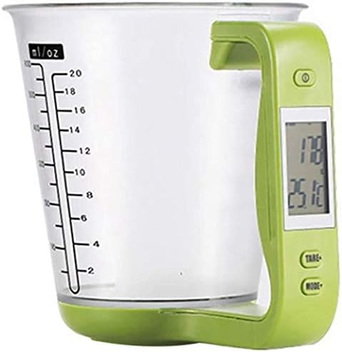  Measuring Cup Kitchen Scales Digital Beaker Libra Electronic Tool Scale With LCD Temperature And Weight Display (Black)