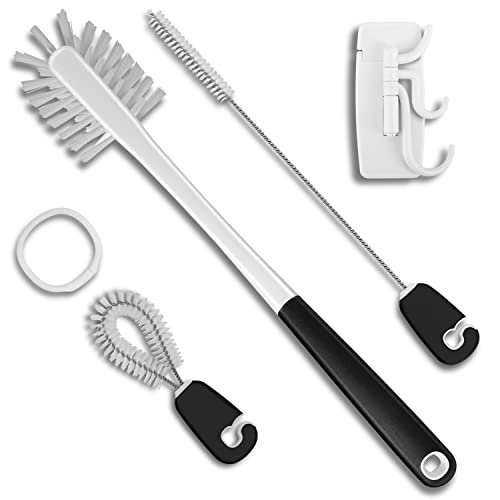  3-in-1 Water Bottle Cleaning Brush Set, Long Handle Water Bottle Scrubbing Brush, Built For Cleaning Narrow Neck Bottles, Sport Bottles, Baby Bottles, Coffee Mugs, Tumblers, Wine Decanters, Flask