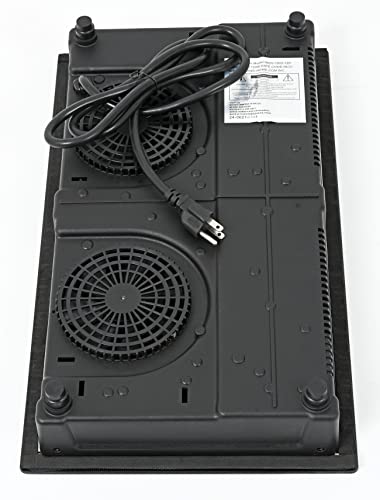 2 Burner 12 Inch Built-in Induction Electric Stove Top Ceramic Cooktop 120V 1800W INDV-1802-120