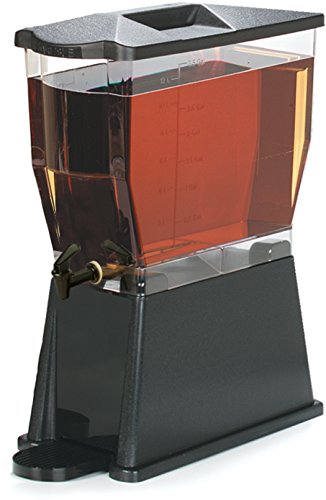  1085203 TrimLine Clear Economy Single Base Beverage Dispenser, 3 Gal Capacity, Black