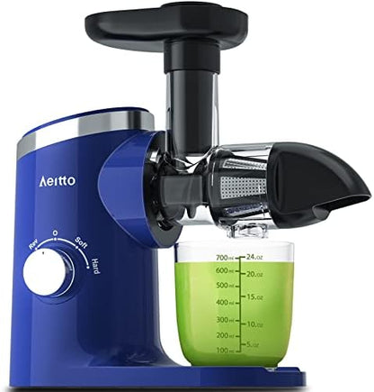  Slow Juicer,Aeitto Celery Juicer Machines,Masticating Juicer,Cold Press Juicer, Juice Extractor With 2-Speed Modes,Reverse Function & Quiet Motor For Vegetables And Fruits,Easy To Clean With Brush