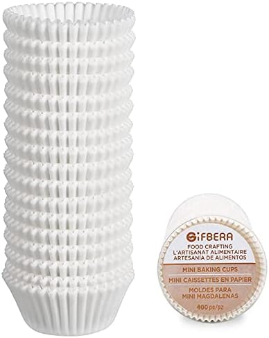  Fbera Natural Odorless Cupcake Liners Standard Greaseproof Paper Muffin Baking Cups 200-Count, Natural Color