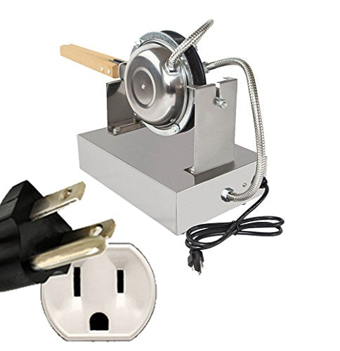  Bubble Waffle Maker Electric Non Stick Egg Waffle Machine 360 Rotated Stainless Steel (110V)
