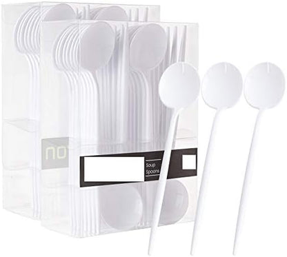  Novelty Modern Flatware, Cutlery, Disposable Plastic Salad Forks Luxury White 32 Count