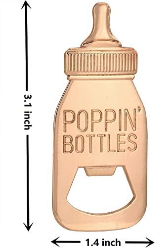  24 Pack Bottle Openers For Baby Shower Favors Gifts, Bridal Baby Shower Decorations Souvenirs, Poppin Bottle Openers With Exquisite Gifts Box Used For Baby Shower Party Favor(New White)