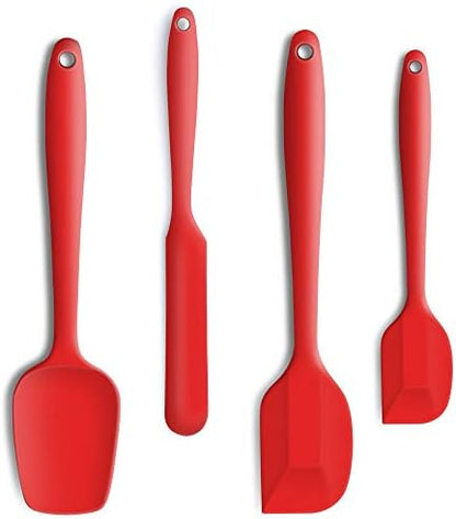  4 Piece Silicone Spatula Set, Flexible Heat Resistant Non-scratch Baking Cooking Rubber Spatulas With Stainless Steel Core, Aqua Sky