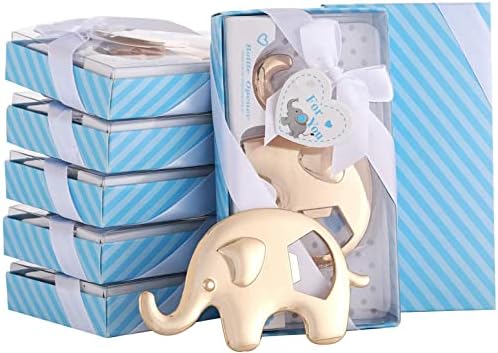  15 Pack Bottle Openers For Baby Shower Favor, Elephant Shaped Bottle Openers Girl Baby Shower Favors Birthday Bridal Shower Souvenirs Wedding Favor Gift (Pink - Elephant)