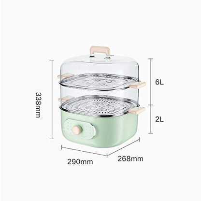  Electric Steamer Multifunctional Large-Capacity Double-Layer Breakfast Artifact Small Transparent Egg Steamer Household