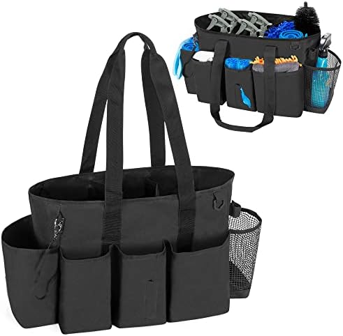  Tote Cleaning Caddy With Dividers For Cleaning Supplies, Cleaning Bag Organizer With Handle Strap For Cleaning Work, Totem, (Bag Only)