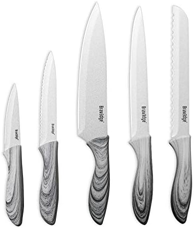  5 PCS Kitchen Knife Set, Kitchen Knives Professional With Sheaths And Gift Box, High Carbon Stainless Steel Ultra Sharp Chef Knife Set For Multipurpose Cooking With Ergonomic Handle