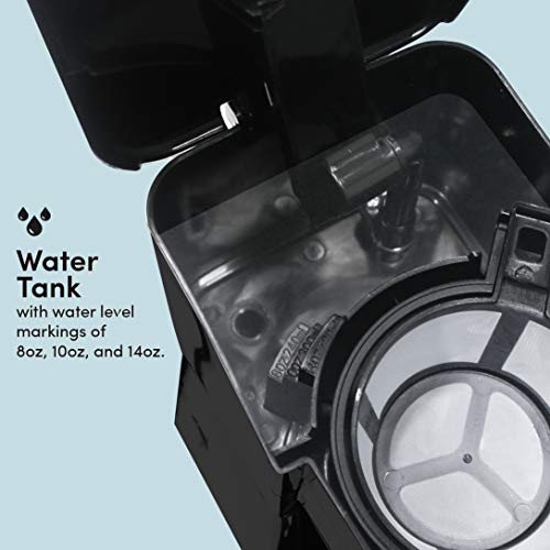  HC111A Personal Single-Serve Compact Coffee Maker, With Pause N Serve, Reusable Filter, On/Off Switch, Water Level Indicator, 14-oz, Black