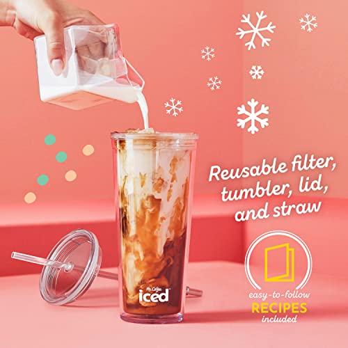 Mr. Coffee® Iced And Hot Coffee Maker, Single Serve Machine With 22-Ounce Tumbler And Reusable Coffee Filer, Black