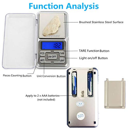  Food Travel Scale Portable Scale Gram Capacity 500g Degital Kitchen Small Mini Scale Lab Measuring Scale High Precision Pocket Scale