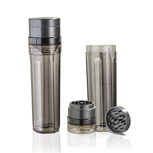  2 Inch Zinc Alloy Spice Grinder Flilling And Storage All-in-One Cone Loader Integrated,360° Grinding Upgrade Sharp Teeth Fine Grind Transparent Cone Loader Grinder,1 Pack