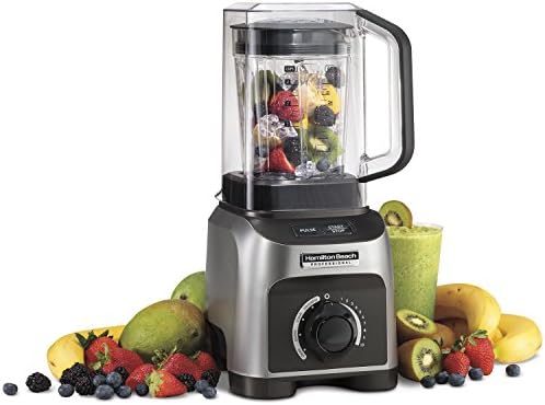  Quiet Shield Blender, 1500W, 32oz BPA Free Jar, 4 Programs & Variable Speed Dial For Puree, Ice Crush, Shakes And Smoothies, Silver (58870)