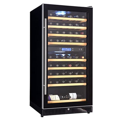  KEINXOW 48 Independent Wine Seller Wine Cooler Refrigerator Static Wine Refrigerator Digital Temperature Control Red, White, Champagne, Sparkling Wine