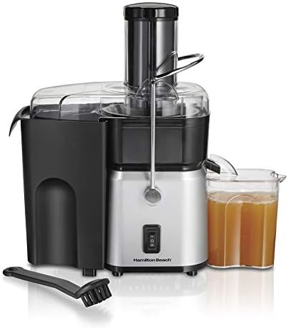 Hamilton Beach Juicer Machine, Centrifugal Extractor, Big Mouth 3" Feed Chute, Easy Clean, 2-Speeds, BPA Free Pitcher, Holds 40 Oz. - 850W Motor, Silver