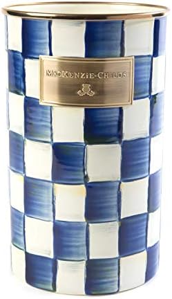  AcKenzie-Childs Parchment Check Enamel Utensil Holder, Cute Holder For Utensils