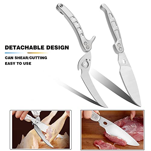  Gray Kitchen Shears With Household Scissors Set