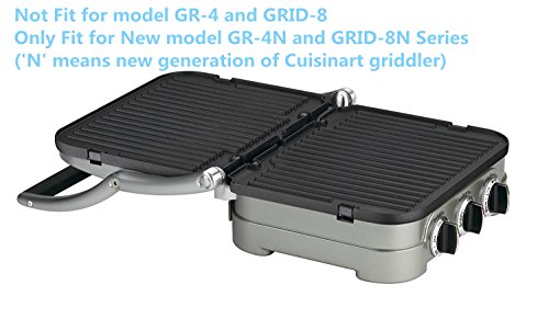  SKitchen Reversible Grill/Griddle Plate For Cuisinart Griddler GR-4N 5-in-1