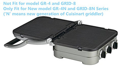  SKitchen Reversible Grill/Griddle Plate For Cuisinart Griddler GR-4N 5-in-1