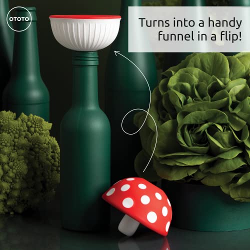  Magic Mushroom Small Funnel - Kitchen Funnels For Filling Bottles Or Containers - Silicone Funnel, Plastic Funnel For Liquids - 100% Food Safe, BPA-Free, Dishwasher Safe Collapsible Funnel
