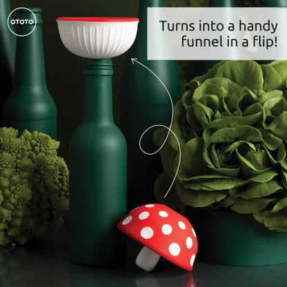  Magic Mushroom Small Funnel - Kitchen Funnels For Filling Bottles Or Containers - Silicone Funnel, Plastic Funnel For Liquids - 100% Food Safe, BPA-Free, Dishwasher Safe Collapsible Funnel